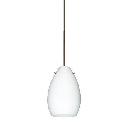 Besa Lighting Pera 6 Cord Pendant, Opal Matte, Bronze Finish, 1x50W Halogen 1XT-171307-BR